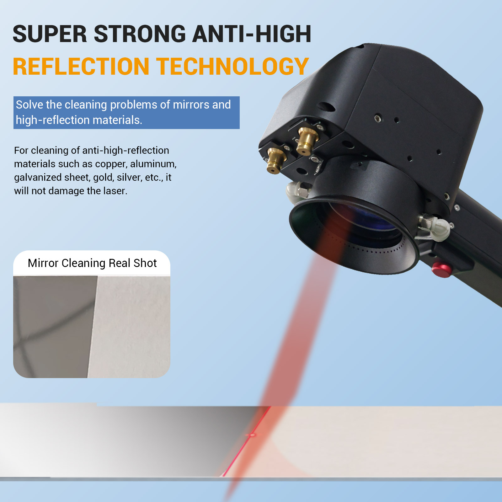 SFX 300W 500W Air Cooled Pulse Laser Cleaning Machine with Intelligent Interconnection and Self Propelled Device